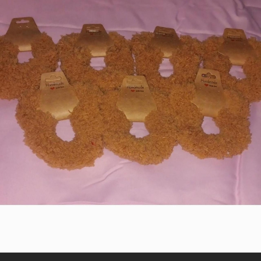 Tan Hair Scrunchie Set